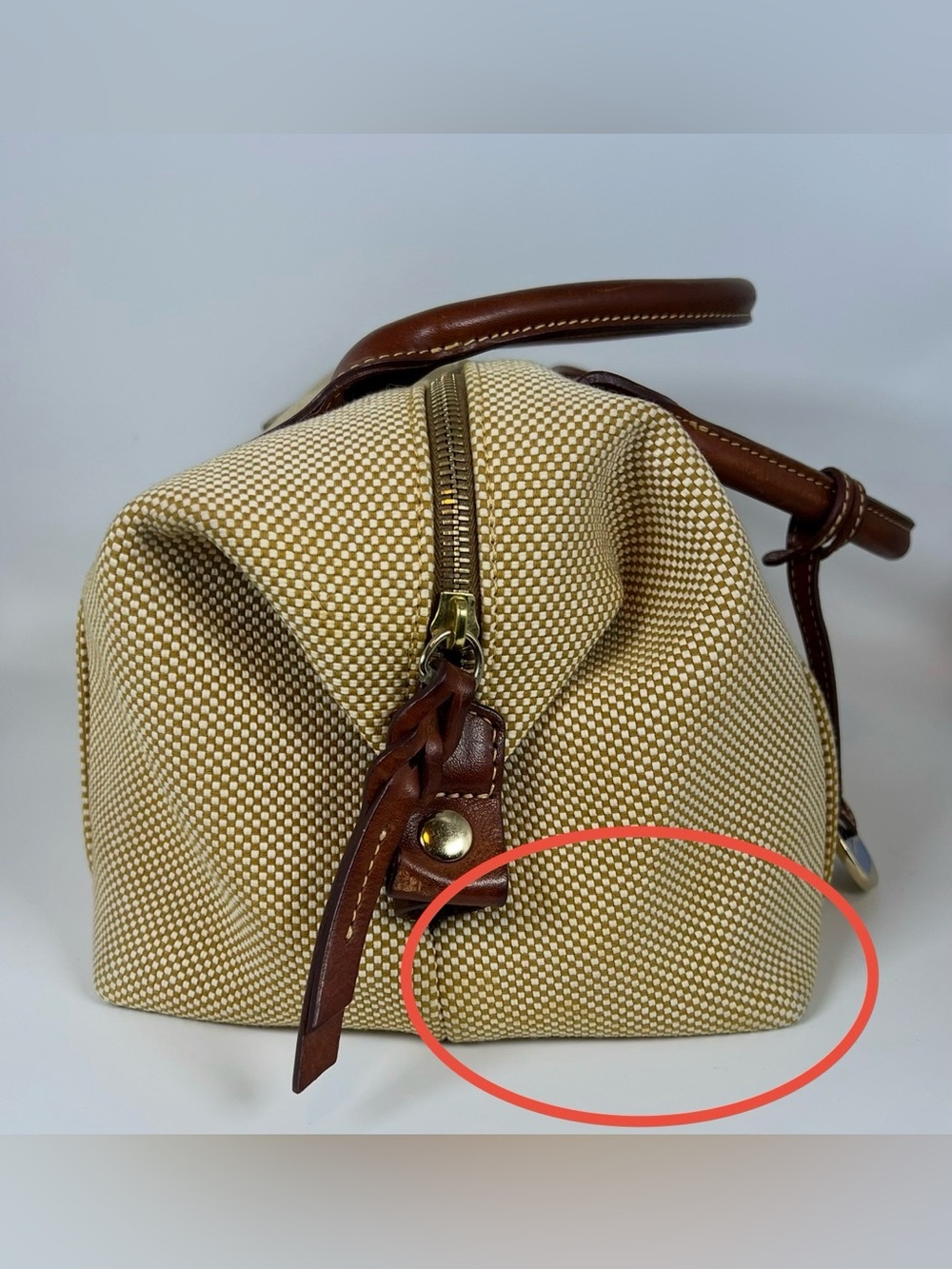 Dooney & Bourke Vintage Canvas Satchel Bag - Picture 13 of 16